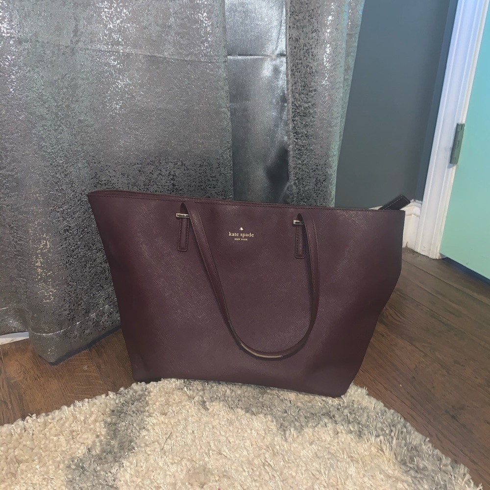 Beautiful Authentic Maroon Kate Spade Tote